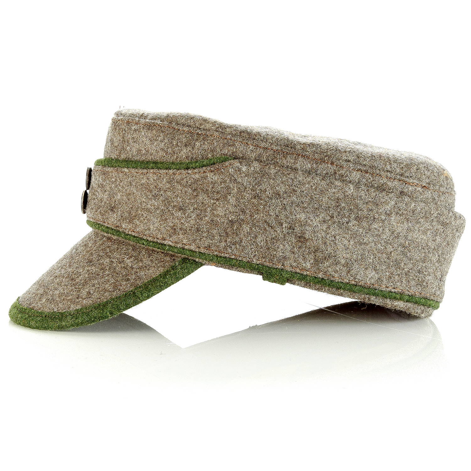 Baschlikmütze - Loden - grau/grün - Paul & Kloosterhuis